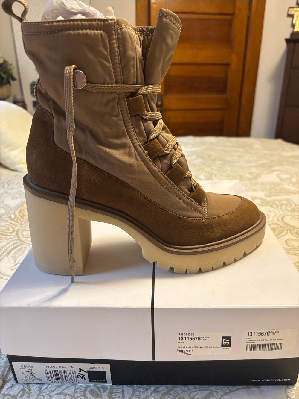 Dolce Vita “Celida” Lace-Up Block Heel Boots